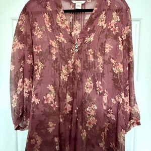 Sundance Mauve Floral Blouse